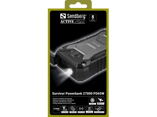 Sandberg, Sandberg Powerbank "Survivor 27000 mAh" Wireless Charger