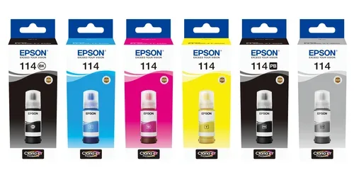 Epson, Epson E114bk Druckerpatronen schwarz - Epson No. 114 bk, C13T07A140 für z.B. Epson EcoTank ET -8500, Epson EcoTank ET -8550
