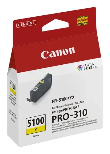 Canon, Canon C5100Y Druckerpatronen yellow - Canon PFI-5100Y für z.B. Canon imagePROGRAF PRO -310