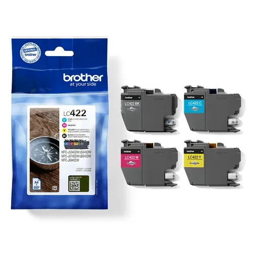 Brother, Brother B422VAL Druckerpatronen (bk, c, m, y) - Brother LC-422VAL für z.B. Brother MFCJ 5740 DW, Brother MFCJ 6940 DW, Brother MFCJ 5345 DW