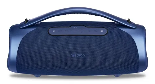 Medion, MEDION LIFE P61768 Tragbarer Bluetooth® Lautsprecher XL blau, Dual Illuminated & Lightstrip (RGB-Lichteffekte), Bluetooth® 5.3, integrierter Akku mit bis zu 30 Stunden Laufzeit, robustes & mobiles Design, 2 x 25 W + 50 W RMS