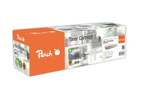 Peach, Peach O4431/28/34/4391 Toner ye ersetzt OKI 44318605 für z.B. OKI C 710 CDTN, OKI C 710 DN, OKI C 710 DTN, OKI C 710 N, OKI C 711 CDTN