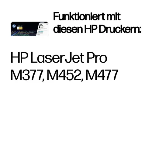 HP, HP H410XBK Toner XL bk - HP No. 410X BK, CF410X für z.B. HP Color LaserJet Pro MFP M 477 fnw, HP Color LaserJet Pro MFP M 377 dw