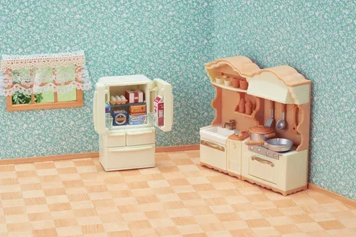 Sylvanian Families, Sylvanian Families - Landhaus Küche mit Kühlschrank, Multicolor