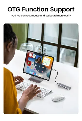 UGREEN, UGREEN USB-C Hub 4in1, Silver 70336 4xUSB-A