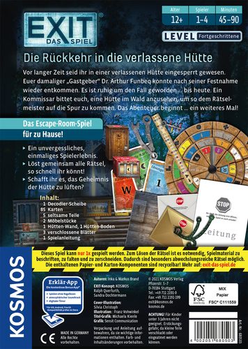 Franckh-Kosmos, EXIT - Das Spiel: Die Rückkehr in die verlassene Hütte