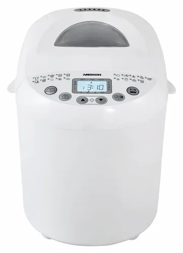 Medion, MEDION LIFE Brotback- automat  MD 11011, 19 Backprogramme, 3 wählbare Bräunungsgrade, 550 Watt, bis zu 1000g Fassungsvermögen