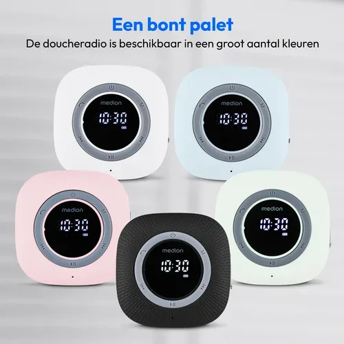 Medion, MEDION LIFE S66884 Duschradio, LED-Display, UKW-Radio, IPX6 Schutz, Bluetooth® 5.0, 30 W Ausgangsleistung (3 W RMS)