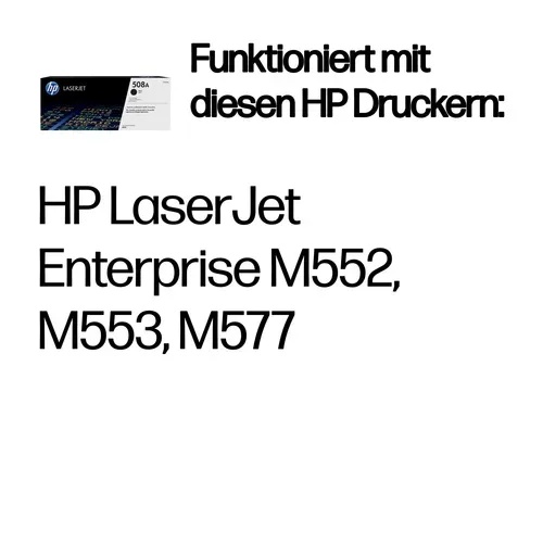 HP, HP H508ABK Toner bk - HP No. 508A BK, CF360A für z.B. HP Color LaserJet Enterprise Flow MFP M 577 c, HP Color LaserJet Enterprise M 552 dn