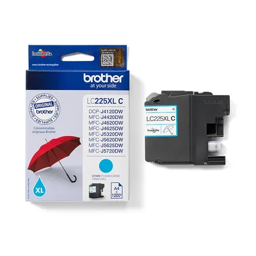 Brother, BROTHER Tintenpatrone cyan LC-225XLC MFC-J5620DW 1200 Seiten