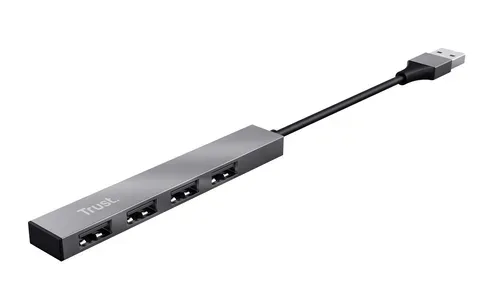 Trust, Trust Halyx Aluminium 4-Port Mini USB Hub - Hub