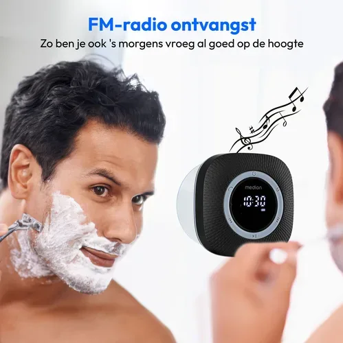 Medion, MEDION LIFE S66884 Duschradio, LED-Display, UKW-Radio, IPX6 Schutz, Bluetooth® 5.0, 30 W Ausgangsleistung (3 W RMS)
