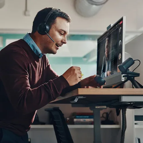 HP Poly, HP Poly Voyager Focus 2 On Ear Headset Bluetooth® Stereo Schwarz Noise Cancelling Headset Computer