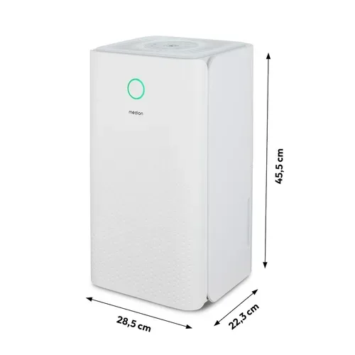 Medion, MEDION Luftentfeuchter DH10 (MD12047), Entfeuchtungsleistung 12L/Tag, Volumen Wassertank 2L, 3 Modi, 2 Geschwindigkeitsstufen, Touch-Bedienung
