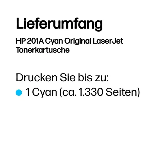 HP, HP H201AC Toner cy - HP No. 201A C, CF401A für z.B. HP Color LaserJet Pro MFP M 277 dw, HP Color LaserJet Pro M 252 dw