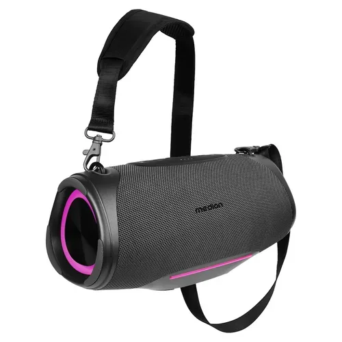 Medion, MEDION LIFE P61762 Tragbarer Bluetooth® Lautsprecher L anthrazit, Dual Illuminated & Lightstrip (RGB-Lichteffekte), Bluetooth® 5.3, integrierter Akku mit bis zu 47 Stunden Laufzeit, robustes & mobiles Design, 2 x 25 W RMS