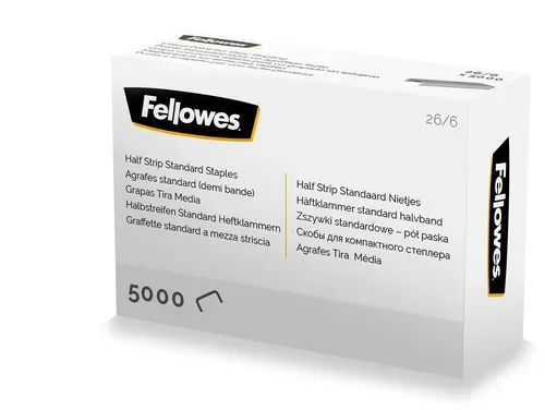 Fellowes, FELLOWES Heftklammern 26/6 mm 5117601 Halbstreifen 5000 STK