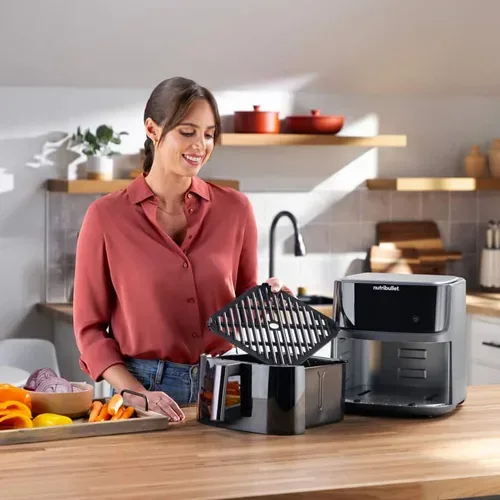 NutriBullet, NUTRiBULLET NBA0811DG Heißluft-Fritteuse 8 l Timerfunktion, BPA-frei Dunkelgrau