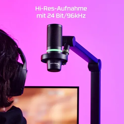 HyperX, HyperX -  DuoCast RGB USB-Mikrofon – Professionelle Klangqualität mit anpassbarer Beleuchtung