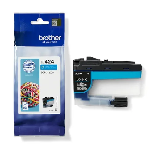 Brother, Brother B424 Druckerpatronen c - Brother LC424C für z.B. Brother DCPJ 1200 W, Brother DCPJ 1200 DW, Brother DCPJ 1200 WE ecopro