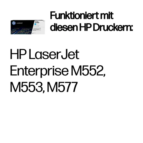 HP, HP H508AC Toner cy - HP No. 508A C, CF361A für z.B. HP Color LaserJet Enterprise Flow MFP M 577 c, HP Color LaserJet Enterprise M 552 dn