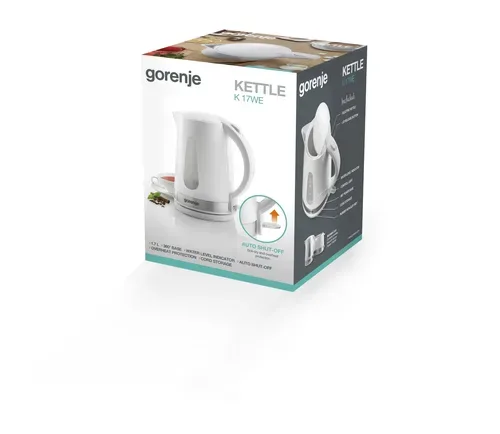 GORENJE, Gorenje K17WE Wasserkocher – schwarz / silber
