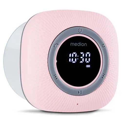 Medion, MEDION LIFE S66884 Duschradio, LED-Display, UKW-Radio, IPX6 Schutz, Bluetooth® 5.0, 30 W Ausgangsleistung (3 W RMS)