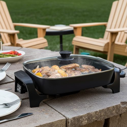 Nedis, Nedis FCSP110EBK40 Partypfanne Schwarz