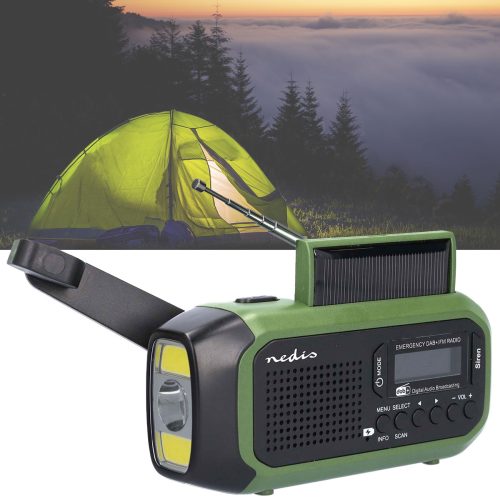 Nedis, Nedis RDDBCR2000GN Notfallradio DAB+, UKW, FM Notfallradio, DAB+, UKW Grün, Schwarz