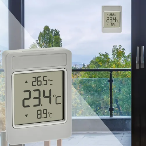 TFA Dostmann, TFA Dostmann WINDOO Fenster-Thermometer Grau 30.1067.15