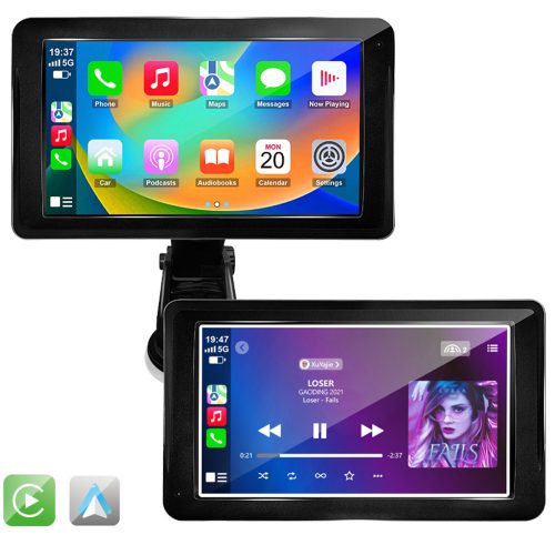 Technaxx, TECHNAXX Drahtloses CarPlay Display 7" TX-320 anthrazitschwarz