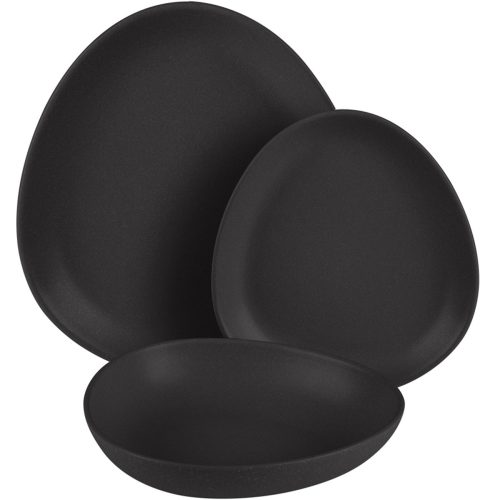 Berlinger, Berlinger - 18-teiliges Tellerset Oval Matte Black Collection