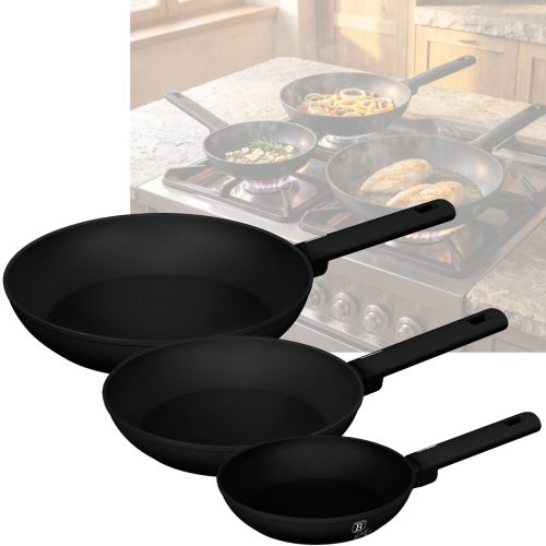 Berlinger, Berlinger, Küchenbedarf, Berlinger Haus 3-teiliges Bratpfannen Set Ø 20/24/28 cm Matte Black Collection, Produkte & Wohnen