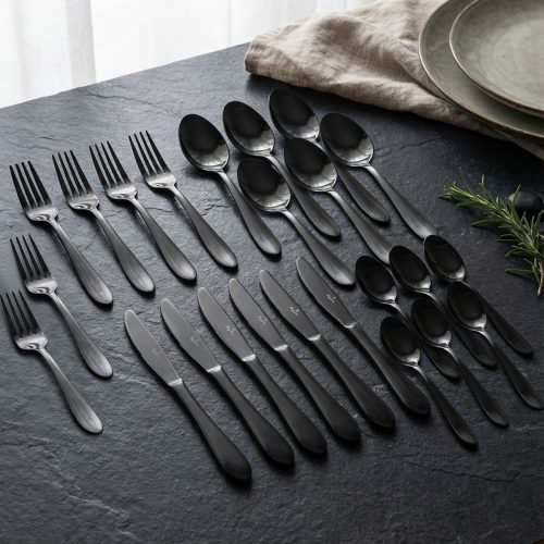 Berlinger, Berlinger, Unsere Neuheiten, Berlinger Haus 24-teiliges Besteck-Set schwarz, Produkte & Wohnen
