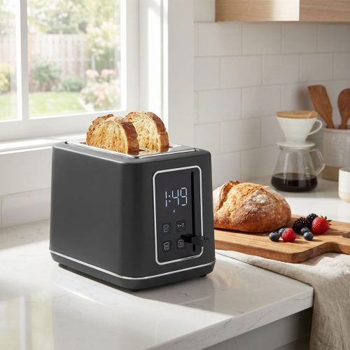 Toaster mit LED Display, 7 Röststufen, matt-anthrazit