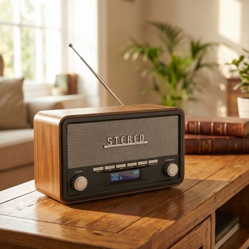 DENVER, Denver DAB-18 Tischradio DAB+, UKW AUX Holz