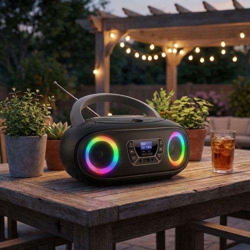 DENVER, Denver TDB-212GR CD-Radio DAB+, DAB, FM AUX, USB, Bluetooth®, CD Schwarz, Grau