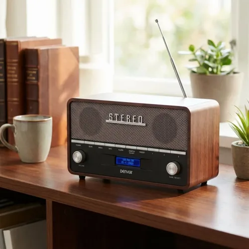 DENVER, Denver DAB-36 Tischradio DAB+ Holz