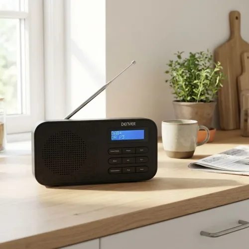 DENVER, Denver DAB-42 Kofferradio DAB+, UKW UKW, DAB+, DAB Weckfunktion Schwarz