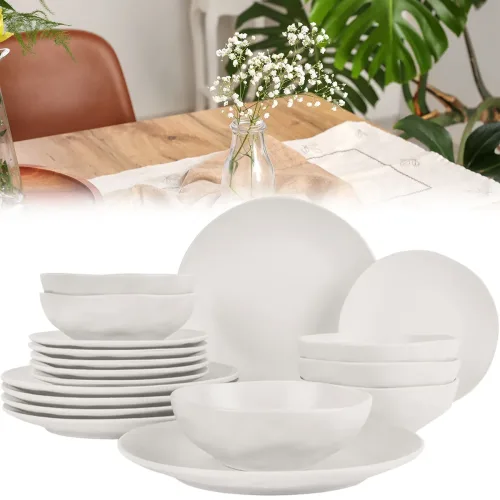 Berlinger, Berlinger, Küchenbedarf, Berlinger Haus 18-teiliges Tellerset matt cream Sahara Collection, Produkte & Wohnen