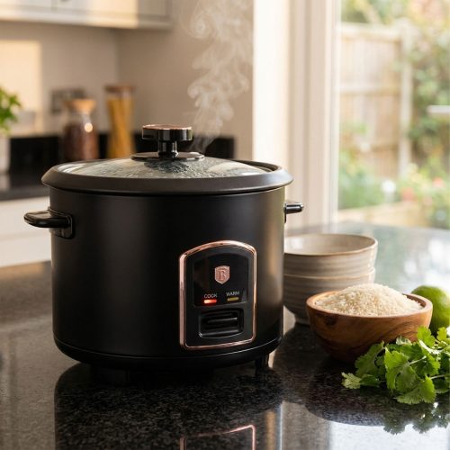 Reiskocher 1,8L, 700W, schwarz-roségold