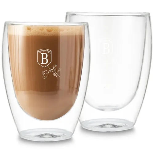 Berlinger, Berlinger, Küchenbedarf, Berlinger Haus Kaffee Glas 300ml 2er Set ohne Griff, Produkte & Wohnen