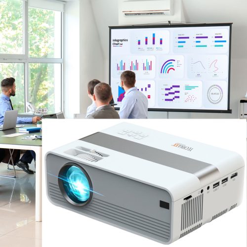 Technaxx, Technaxx Beamer TX-127 LCD 2000 ANSI-Lumen 1280 x 720 HD HD ready, Integrierter Lautsprecher, mit Fernbedienung