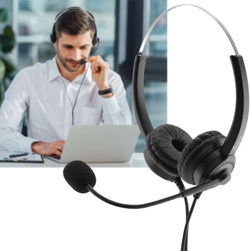 MediaRange, MediaRange MROS304 Verkabeltes Stereo-Headset über Kopf mit Geräuschunterdrückung USB mit Mikrofon Schwarz