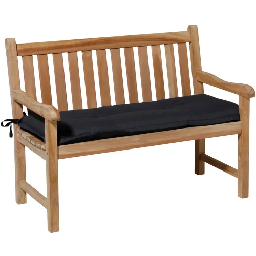 Gartenbankauflage, schwarz, 150x48 cm
