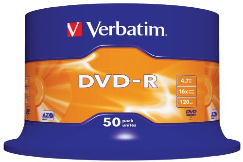 Verbatim, Verbatim DVD-R 43548 Spindle 16x 4.7 GB 50 Stück
