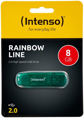 Intenso, INTENSO USB-Stick Rainbow Line 8GB 3502460 USB 2.0 green
