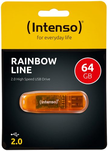 Intenso, INTENSO USB-Stick Rainbow Line 64GB 3502490 USB 2.0 orange