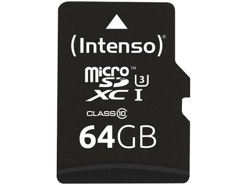Intenso, INTENSO Micro SDXC Card PRO 64GB 3433490 with adapter, UHS-I