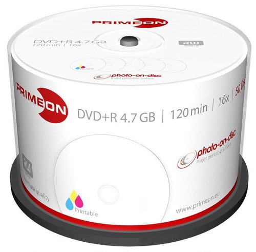 Primeon, Primeon 2761226 DVD+R Rohling 4.7 GB 50 St. Spindel Bedruckbar
